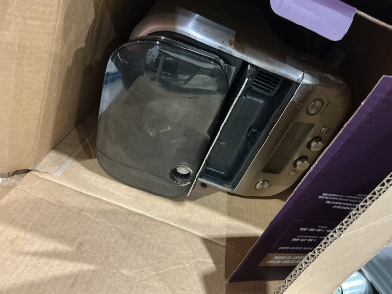 Condition photo showing As Is for breville bdc650bss grind control coffee maker with grinder, brushed stainless steel, thermal carafe