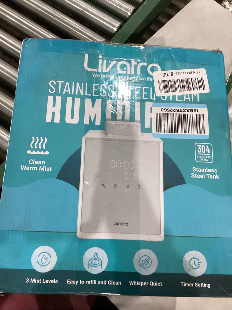Condition photo showing New/Like New for Stainless Steel Humidifier, 3L Warm Mist Humidifier, Easy Clean with Warm Steam Humidifier, Healthy Air Mist Humidifiers for Bedroom Living Room, with Sleep Mode and Auto-off Setting 3LWhite