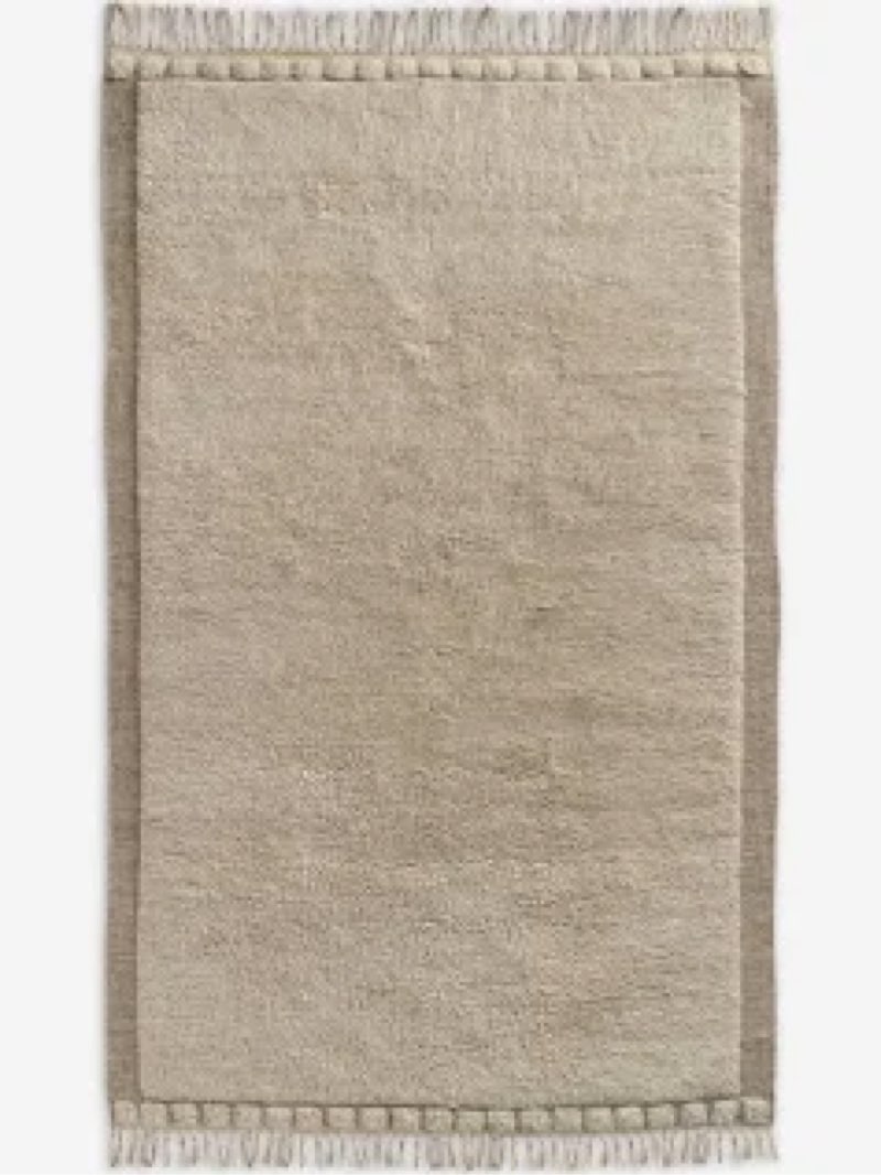 Saje Wool Shag Rug, Neutral, 2'6" x 7'