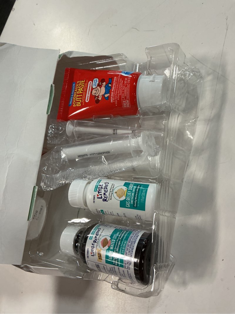 Condition photo showing New/Like New for ( exp26/06)  little remedies new baby essentials kit with saline nasal spray, diaper rash cream, gas relief drops, gripe water & more, safe for newborns