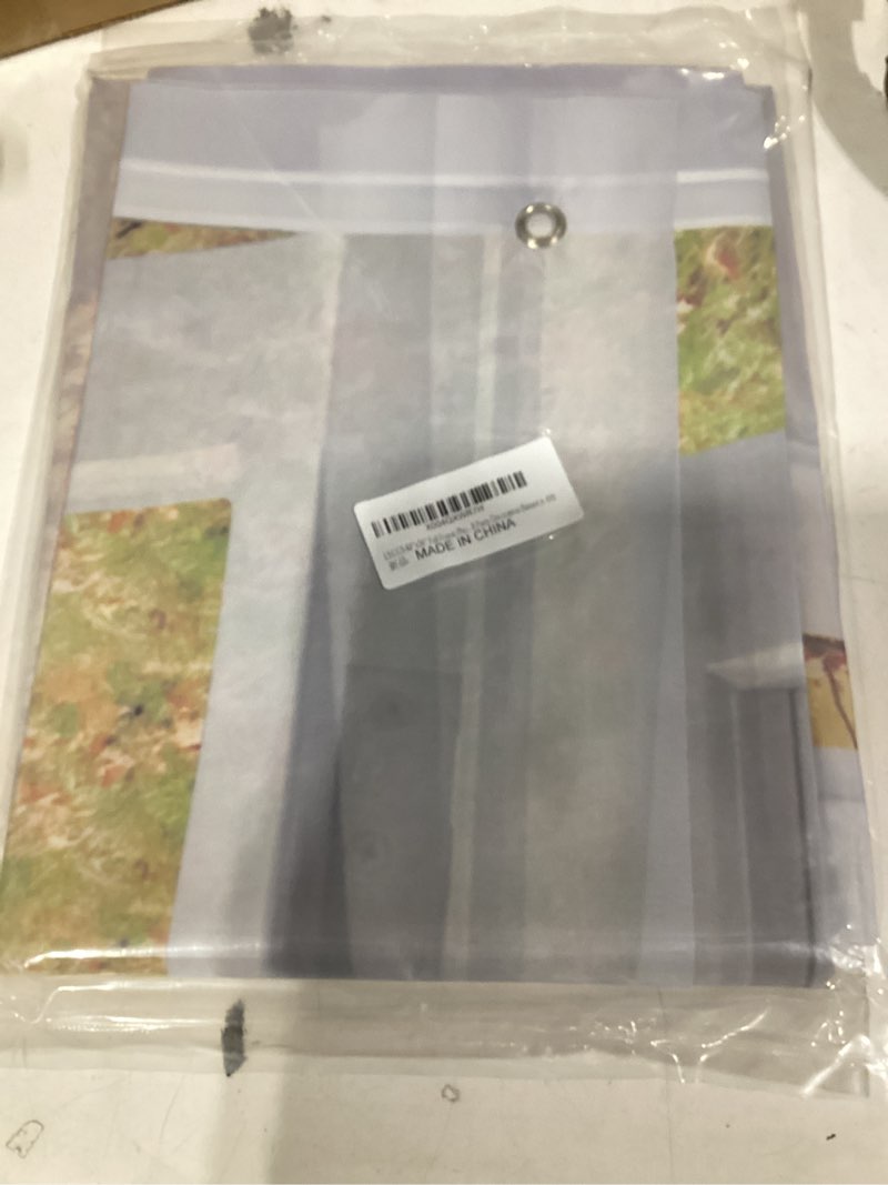 Condition photo showing New/Like New for LYCGS 83''x59'' Fall Forest Photography Backdrop Autumn Window Photo Background Thanksgiving Fall Party Decoration Banner x-419