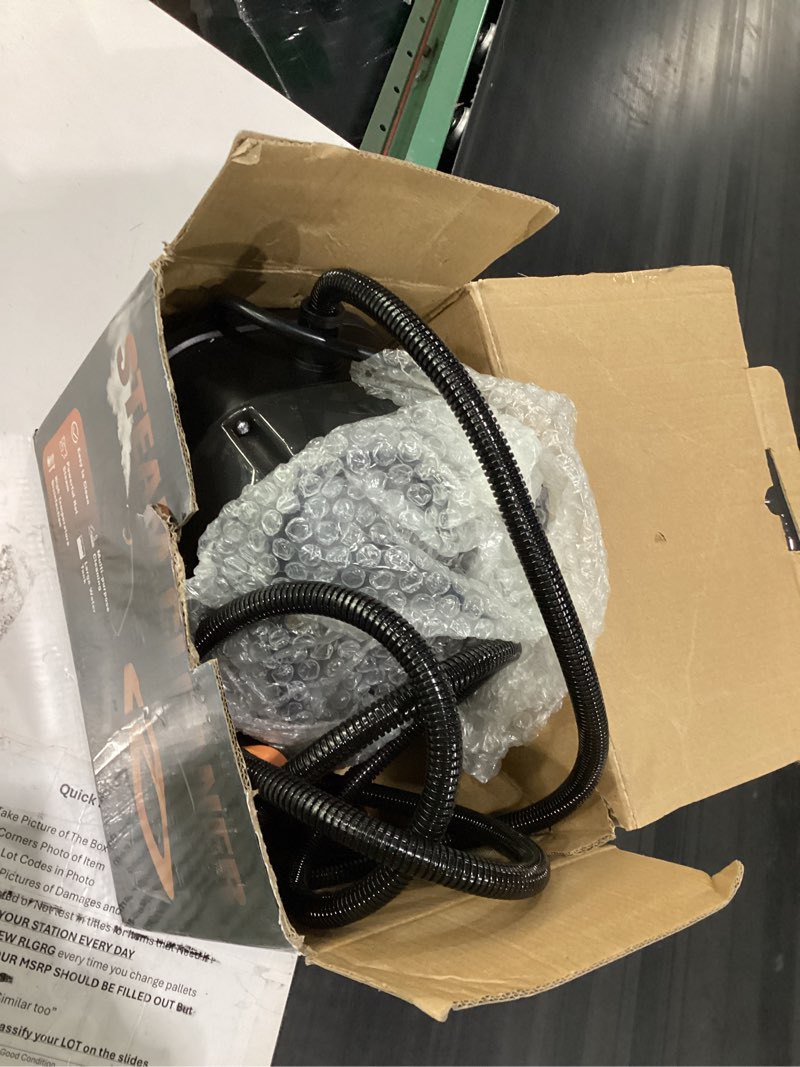 Condition photo showing Good Condition for steam cleaner, portable steamer for cleaning with 16pcs accessories, 6-level adjustable and 15s heat-up, handheld steam cleaner for home, tile, dirt, grout, grease, car detailing orange