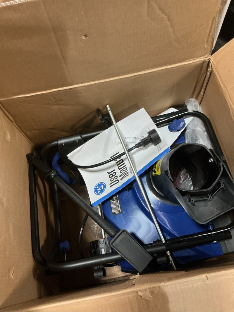 Condition photo showing As Is for Westinghouse WSnow18D Corded Snow Blower 18-inches Wide, Dual LED Lights, Electric Snow Blower with 25ft Throwing Distance, Plows 720lbs/min, Adjustable Chute 18 Inch - Steel Auger