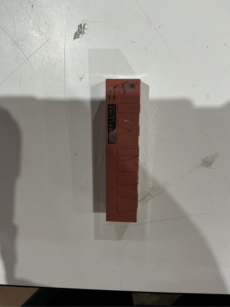 Condition photo showing Good Condition for maybelline super stay vinyl ink longwear no-budge liquid lipcolor makeup, highly pigmented color and instant shine, cheeky, rose nude lipstick, 0.14 fl oz, 1 count 35 cheeky 0.14 fl oz (pack of 1)