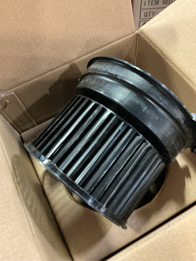 Condition photo showing As Is for marsflex front blower motor 700253 for 2007-2015 nissan rogue select sentra, 2008 2009 2010 2011 2012 2013 2014 automotive replacement blower motor fan oe: 27225-et00a, pm9377, 75856, 27225-jm01a