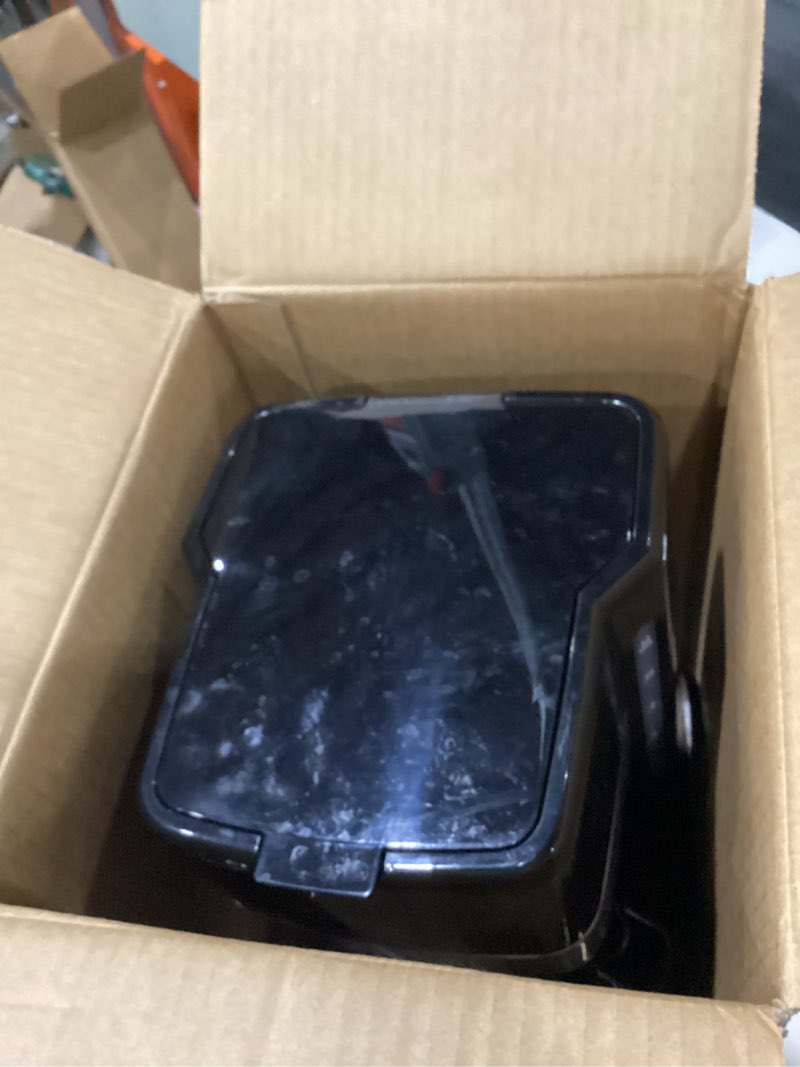 Condition photo showing As Is for USED Amazon Basics 12 Cup Drip Coffee Maker, Coffee Machine with Glass Coffee Pot (1.9 Qt), Auto Shut-off, Auto Pause, Removable Filter Basket, Black & Silver 12-Cup Non-Programmable - New Model