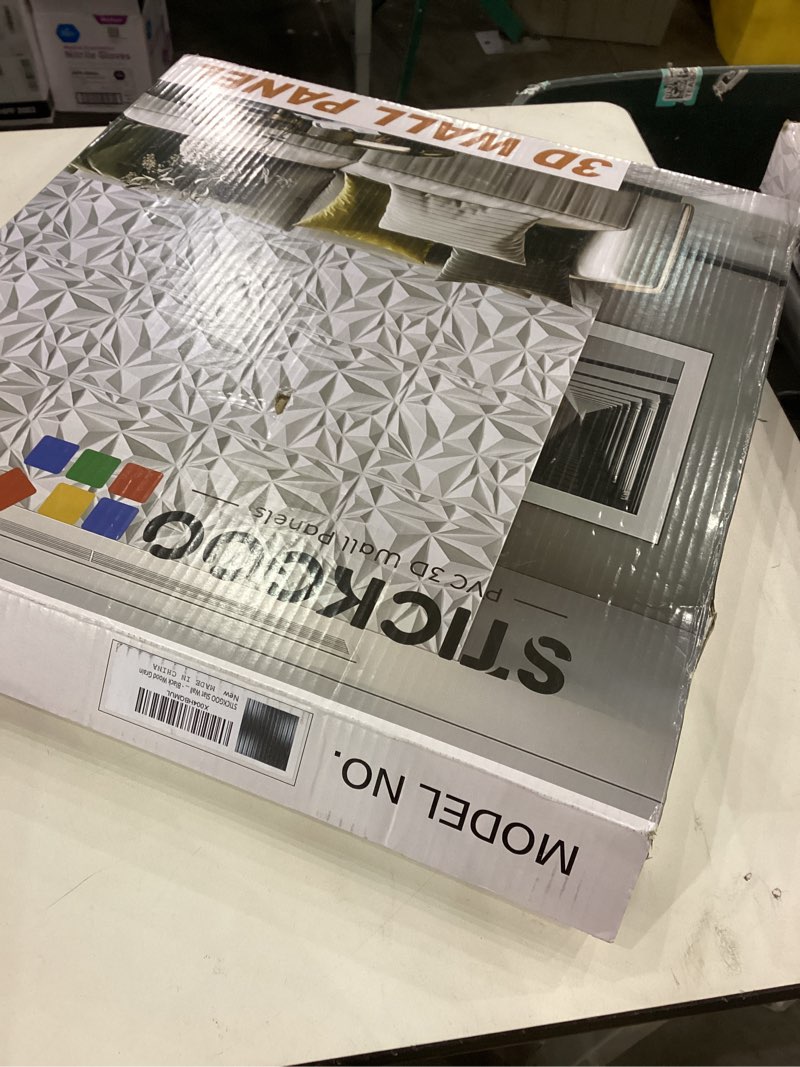 STICKGOO Slat 3D Wall Panel for Interior Wall Decor PVC Fluted Textured Panel 12-Tile Black Wood Gra