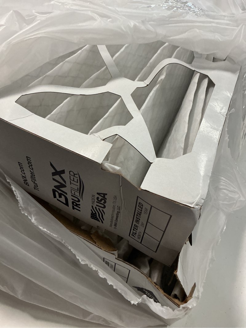 Condition photo showing As Is for TruFilter Compatible with AprilAire 213 Replacement Filter for AprilAire (2-Pack) - MERV 13 - MADE IN USA - HVAC AC Furnace Filters Allergies, Mold, Bacteria, Smoke, MPR 1900 FPR 10 Air Filter 20x25x4 MERV 13 20x25x4 2-Pack (AprilAire Compatible)