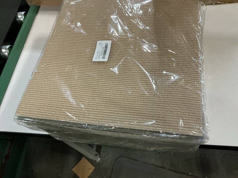 Condition photo showing New/Like New for Peel & Stick Carpet Tiles 12x12 Inch - Premium Self-Adhesive Floor Squares with Soft Padding - 30 Tiles/30 Sq Ft per Box (Easy Installation, Removable Carpeting for Home & Office) 30 PACK Khaki