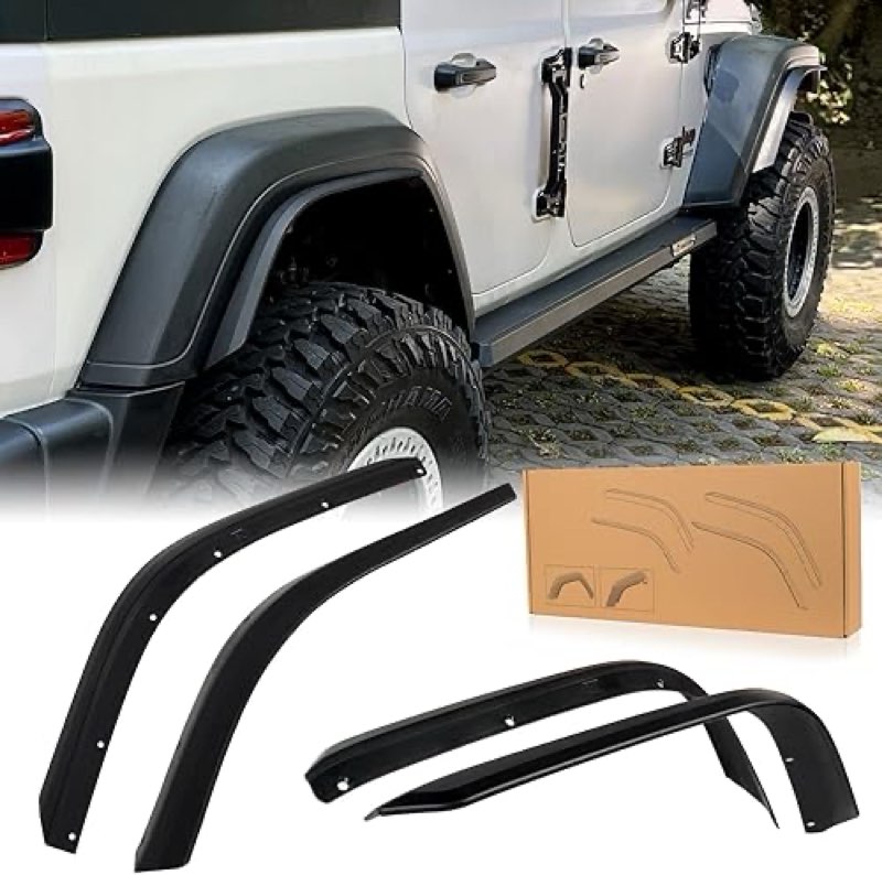Flynsu Front & Rear Fender Flares Extension Set Replacement For 2018