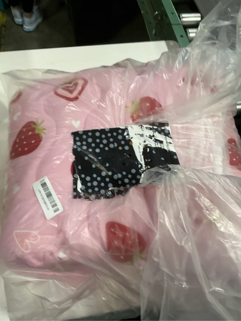 Condition photo showing As Is for viviland baby play mats for floor, thicken cushioning padding foam playmate for baby and toddlers infants, 71" x 59" playpen mat, non-slip & machine washable - pink strawberry pink strawberry 71" x 59"