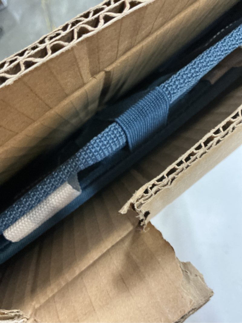 Condition photo showing Good Condition for clevermade collapsible laundry basket luxe 2 pack – 60 l (16 gal) foldable cotton blend clothes hamper with vegan leather accents, reinforced handles, space saving laundry bin holds 55 lbs - navy navy noir 2 pack
