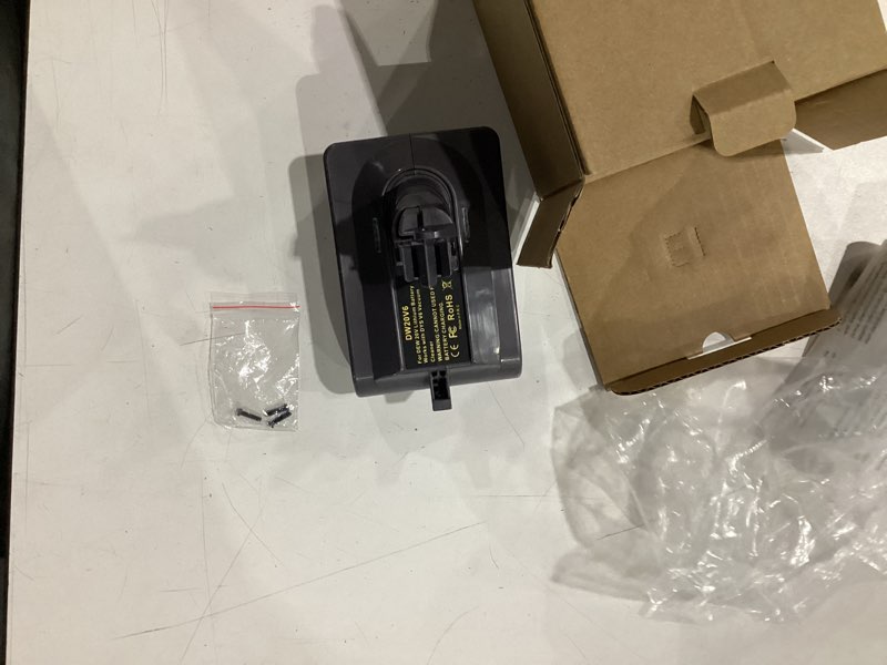 Condition photo showing Good Condition for v6 battery adapter for dyson, convert for dewalt 18v 20v lithium battery to for dyson v6 sv04 sv03 dc59 dc58 dc62 sv09 sv05 animal absolute motorhead cordless vacuum batteries (dw20v6 adapter only)