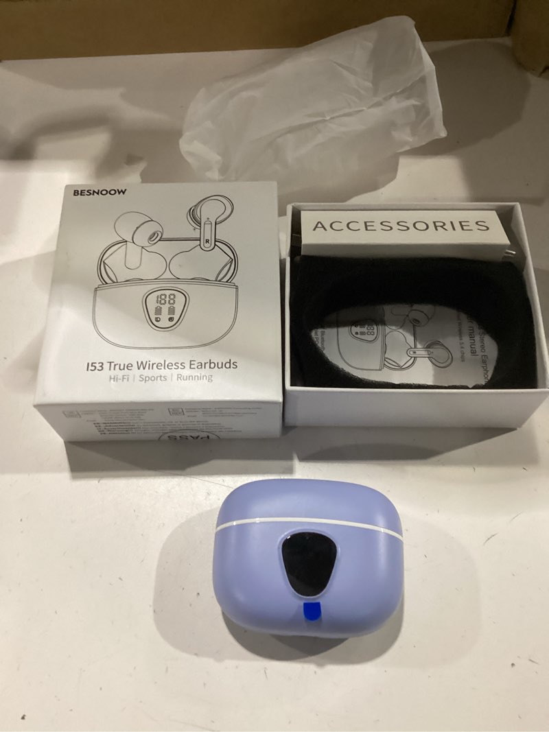 Condition photo showing Good Condition for Wireless Earbuds, Bluetooth 5.4 Headphones HiFi Stereo, Bluetooth Earbuds with ENC Noise Cancelling Mic, IP7 Waterproof in Ear Earphones, 48H, LED Display Ear buds for Pad Workout Sports, Rose Gold