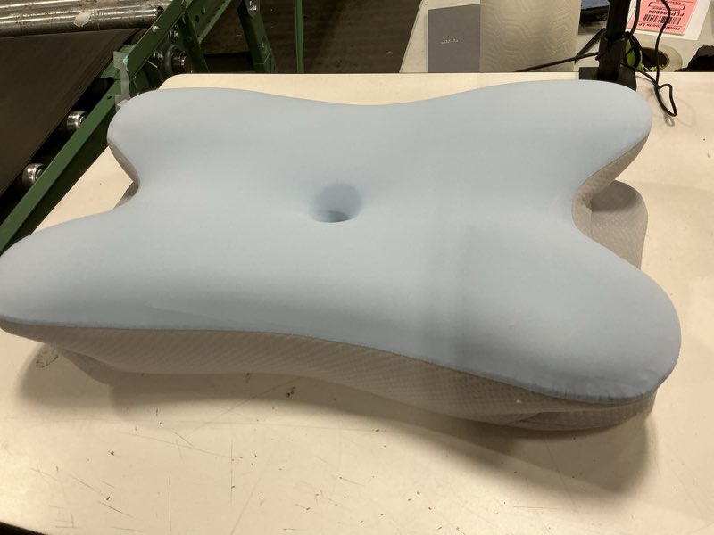 Condition photo showing Good Condition for Cervical Neck Pillow for Pain Relief - Ergonomic Side Sleeper Pillow for Neck Support, Cooling Memory Foam Pillows for Sleeping, Contour Pillow Orthopedic Bed Pillow for Back Stomach Sleepers