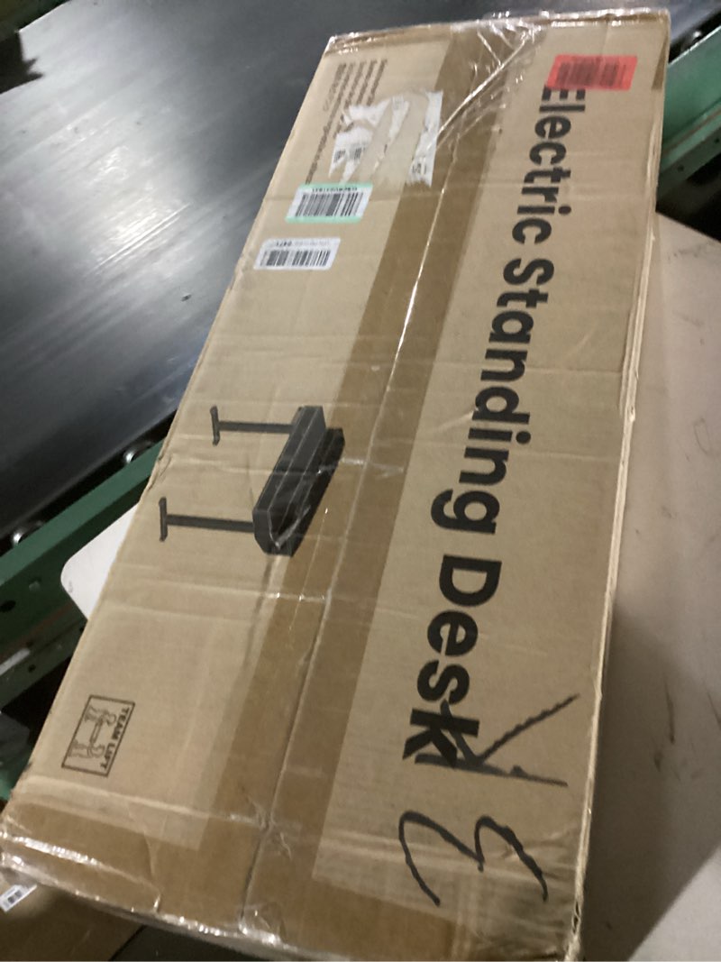 Condition photo showing New/Like New for huanuo electric standing desk, 48" x 24" whole piece desktop, adjustable height computer desks, 4 height memory settings, sit stand up desk for home office, black