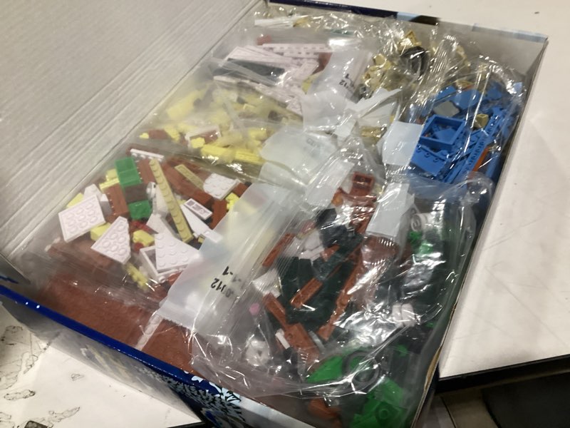 Condition photo showing New/Like New for snow village building set,4 in 1 christmas vacation holiday house&cousin eddie's rv&picup truck&garage building blocks model kit compatible with lego for child adults(2056pcs)