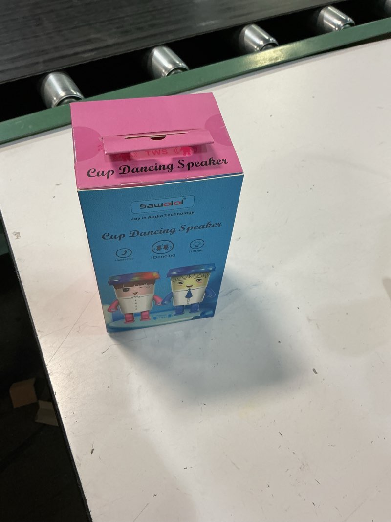 Condition photo showing New/Like New for bluetooth wireless kids speakers: a dancing swing music player mini speaker with tws pairing and rgb light for gifts for teen sweet girls trendy stuff for cute room decor (pink)
