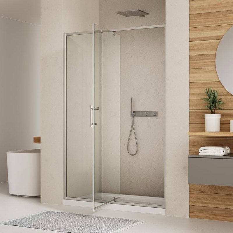 38-42" w x 71" h piovt swing glass shower door,pivot frame sliding shower door with 1/4"(6mm) clear 