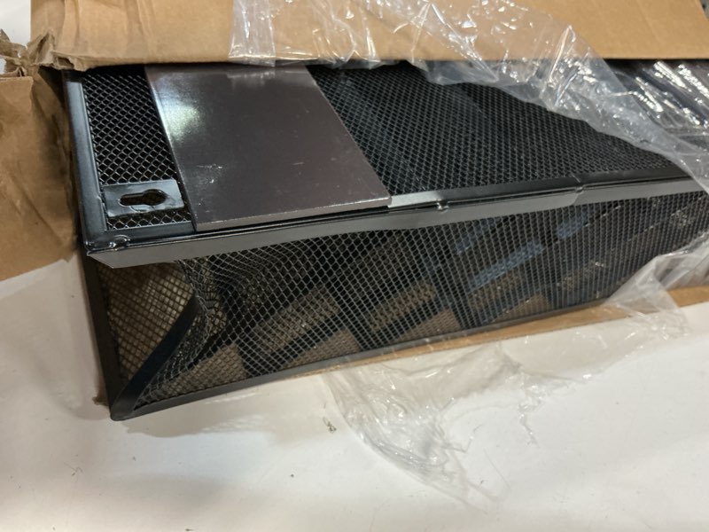 Condition photo showing As Is for 6-Tier Magnetic File Holder, No Drilling Magnetic File Organizer Folder Holder, Black Hanging Magnetic Paper Holder for Refrigerator, Whiteboard, File Cabinets, Office, Kitchen (Black, 6-Tier) Black 6-Tier