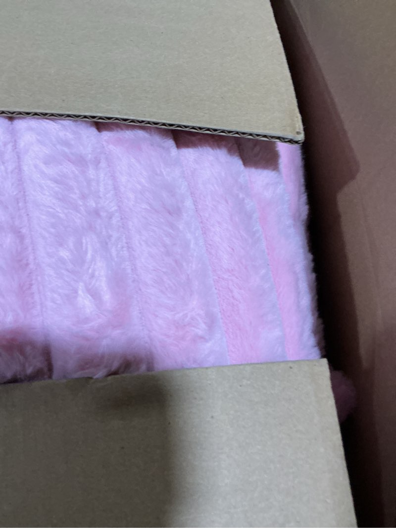 Condition photo showing Good Condition for Headboard Pillow + A Long Neck Roll Pillow Body Pillow?Faux Fur Headboard Wedge Pillow with Removable Cover (Pink, Twin?39x8x20 inches) Pink Twin?39x8x20 inches