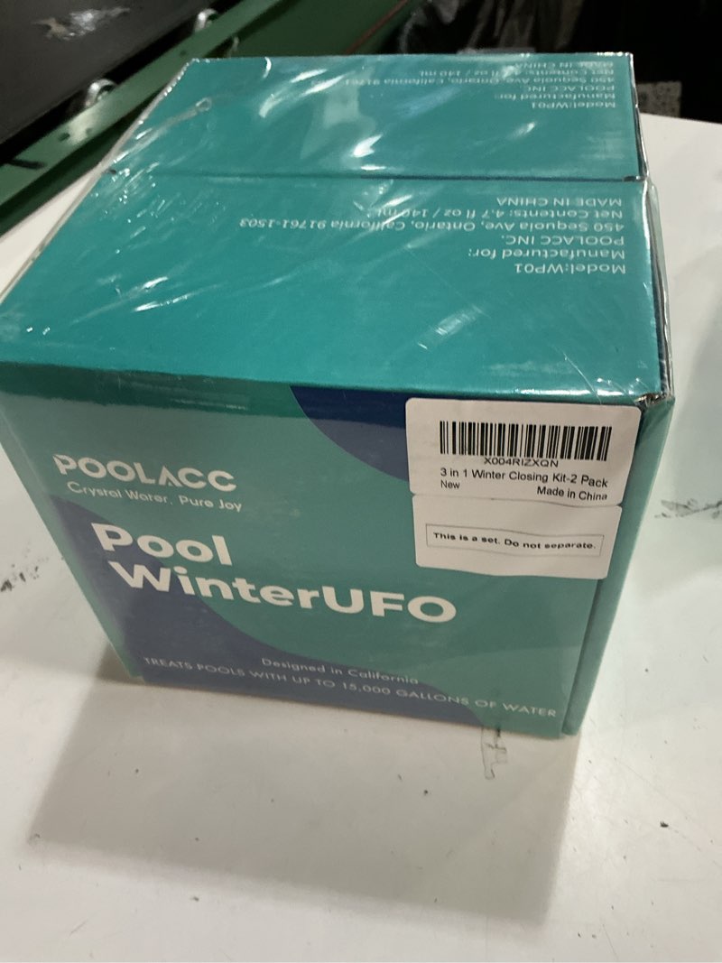 Condition photo showing New/Like New for poolacc 4-in-1 winter pool closing kit for above-ground & in-ground pools, treats up to 30,000 gallons pool winterizing kit, long-lasting easy-to-use swimming pool clarifier & enzyme (2-pack) 2 pack