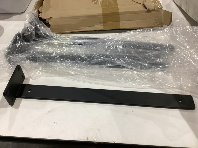 Condition photo showing Good Condition for 24 pack - black hidden l shelf bracket (1/5 inch thicked) iron floating shelf brackets rustic industrial metal brackets for shelf support black 24 pack 16 inch