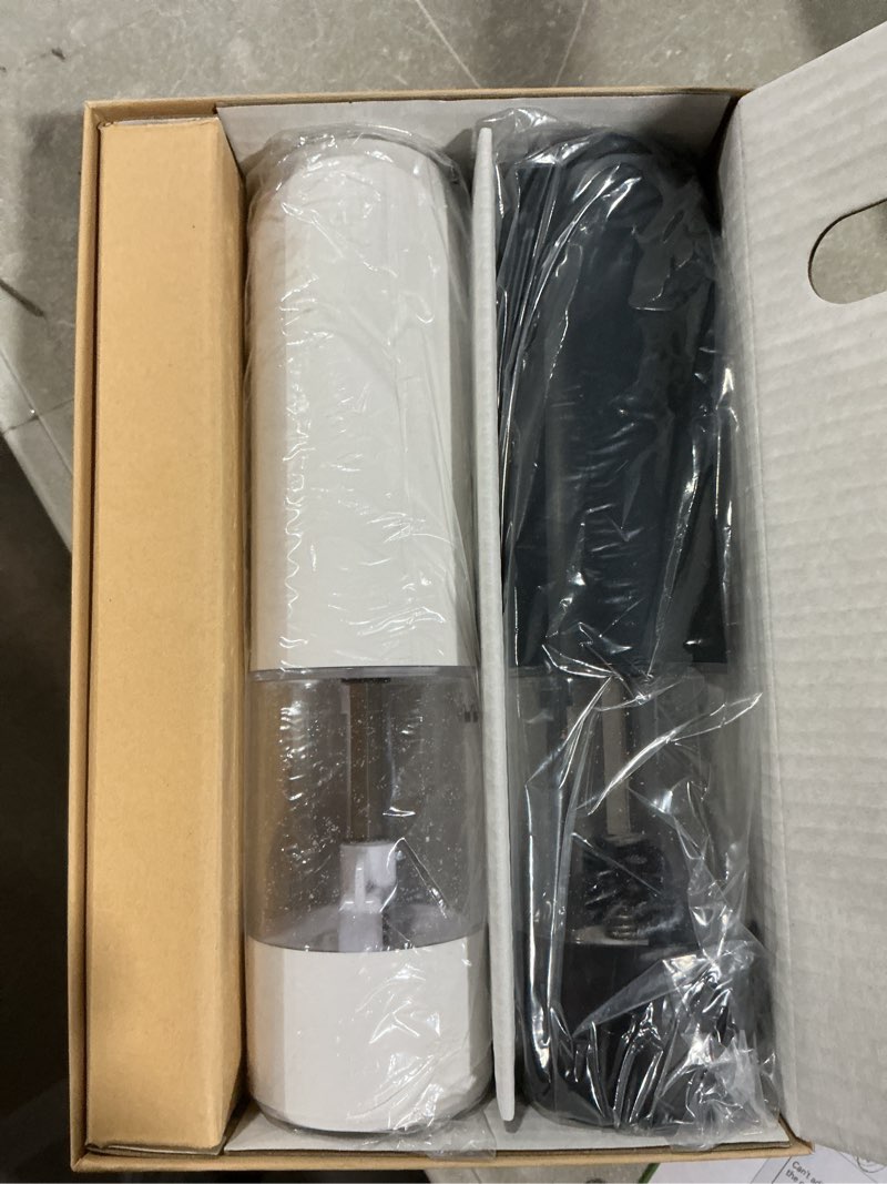 Condition photo showing Good Condition for ultrean pepper grinder, rechargeable salt and pepper grinder set with 6 adjustable coarseness, led light, automatic grinder for kitchen, house warming gifts new home, white&black black&white