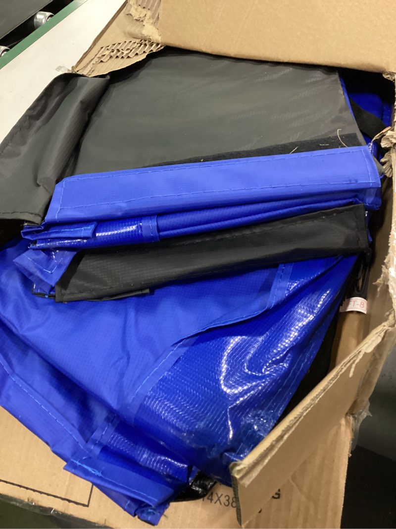 ( incomplete pad only ) Trampoline Pad Replacement Trampoline Mat Replacement Padding Safety Pad Spring Cover Round Spring Cover with No Holes 10 Ft 12 ft 13 ft 14 ft 15 ft Black Blue Pink Green Blue/Black Double-sided PVC 10 FT