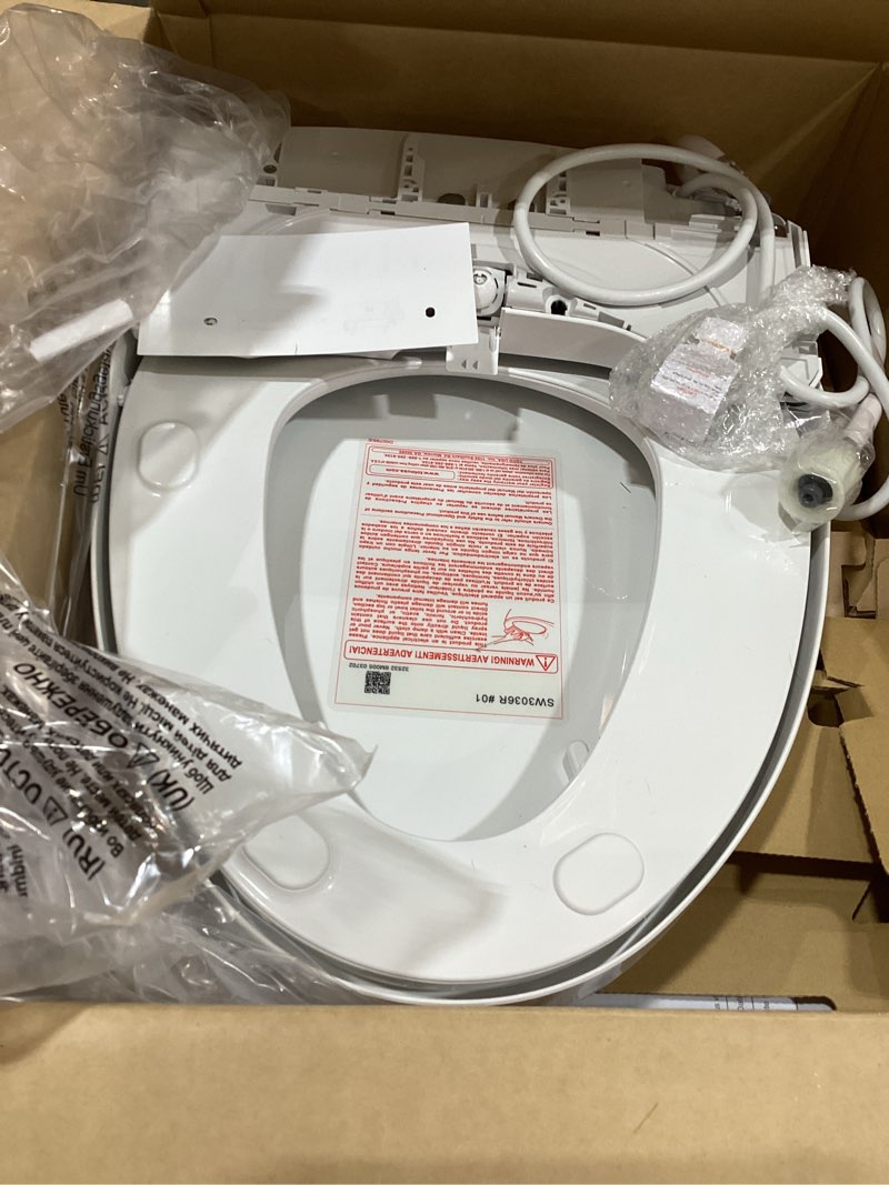 Condition photo showing As Is for TOTO® WASHLET® K300 Electronic Bidet Toilet Seat with Instantaneous Water Heating, PREMIST and EWATER+ Wand Cleaning, Elongated, Cotton White - SW3036R#01