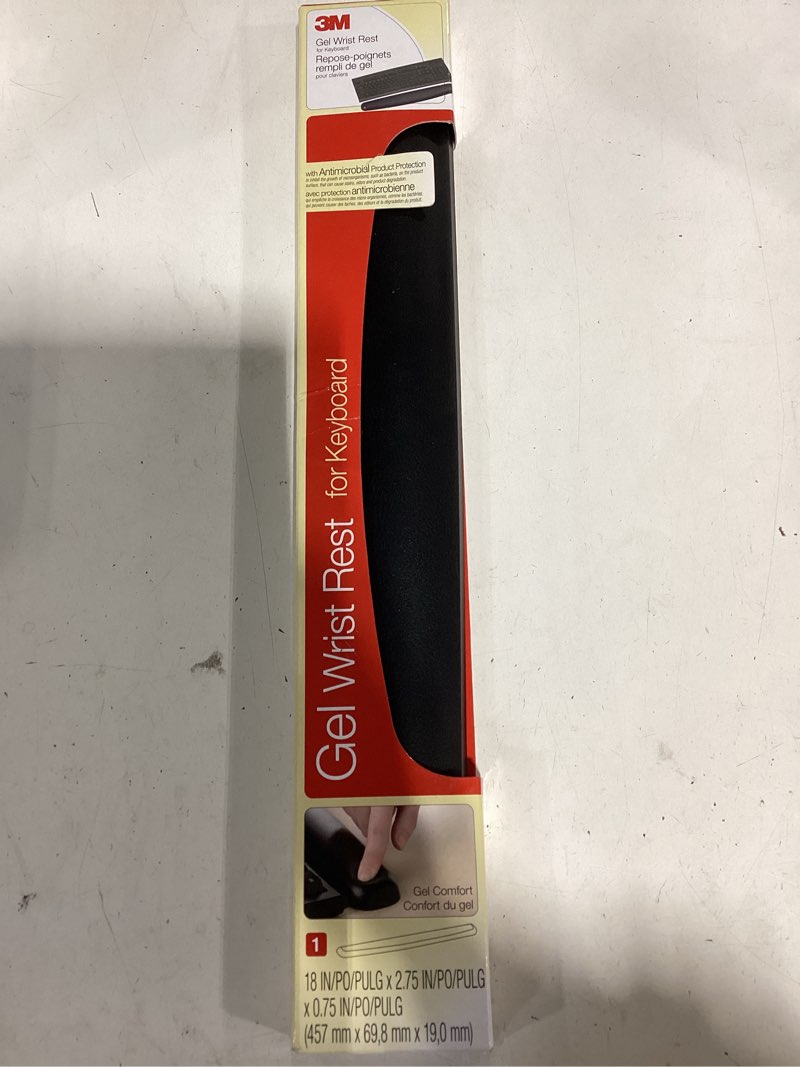Condition photo showing Good Condition for 3m antimicrobial gel wrist rest, curved - black