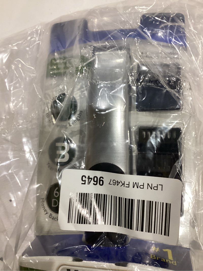 Condition photo showing New/Like New for wahl groomsman battery operated facial hair trimmer for beard & mustache trimming including light detailing and body grooming – model 9906-717v silver 1 count (pack of 1)