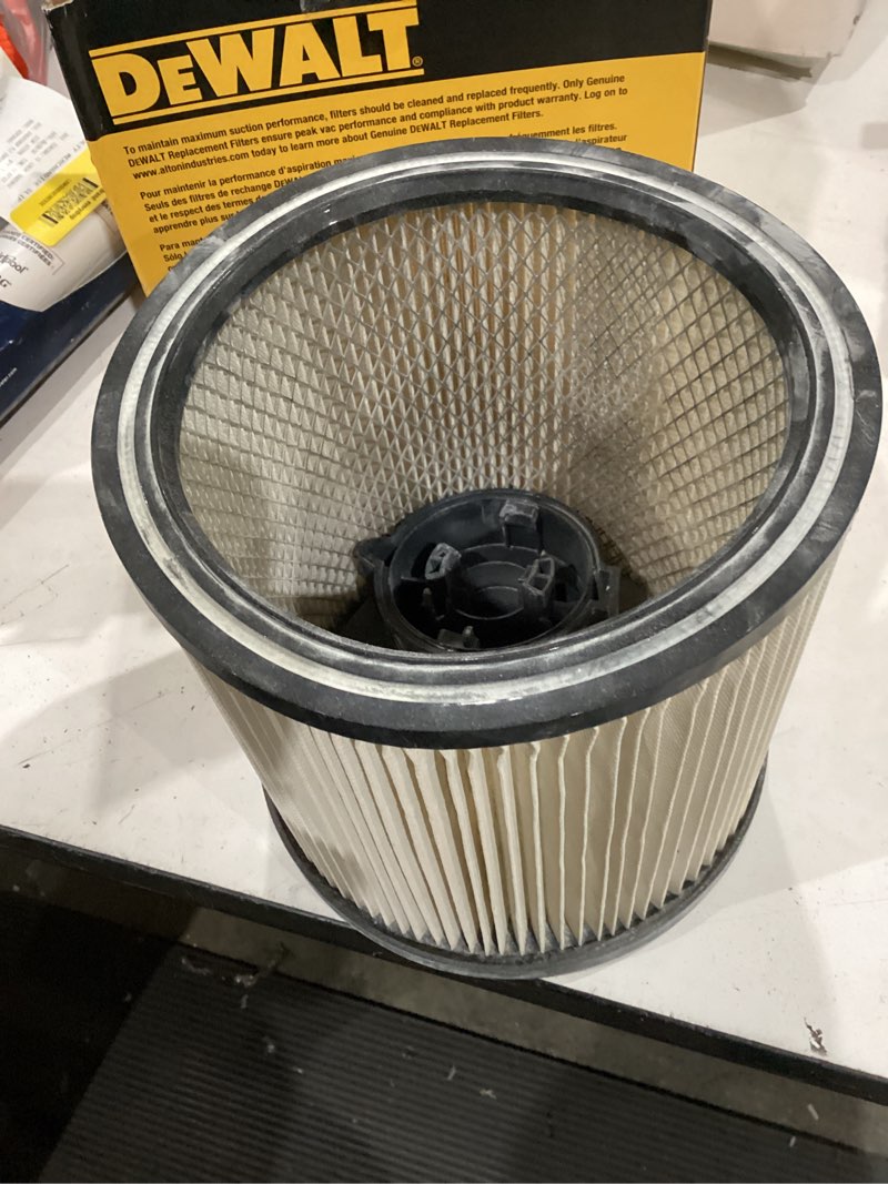 Condition photo showing As Is for dewalt 7.5 in. d cartridge filter 6 - 16 gal 1 pc