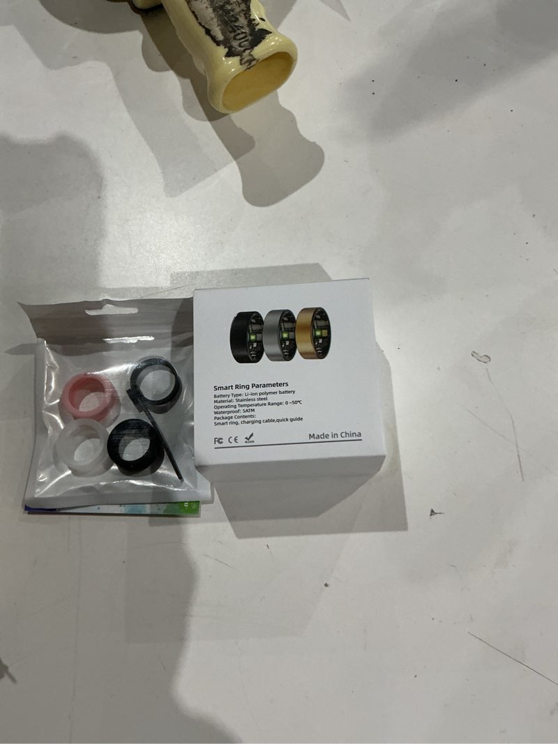 Condition photo showing Good Condition for Smart Ring for Women Men, Health Tracker with Heart Rate/Blood Oxygen/Blood Pressure/Sleep Monitoring/Step Counting, IP68 Waterproof Fitness Ring, No App Fees for iPhone & Android (Silver, 6#) Silver 6#