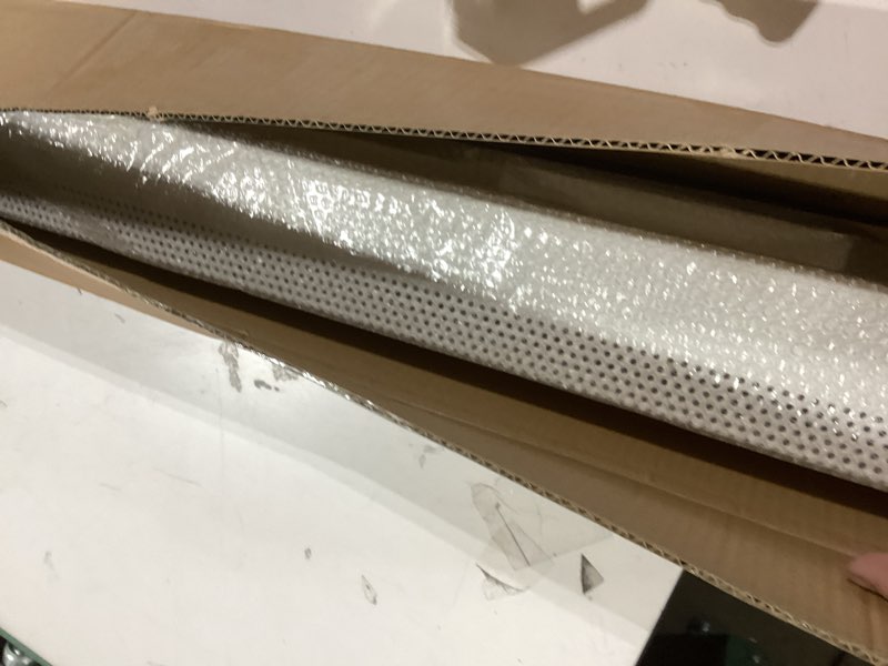 Condition photo showing New/Like New for Upgraded 2 Pcs 4 FT Baseboard Heater Covers with Left and Right Endcaps, Galvanized Steel Easy Slip-On Baseboard Cover for Replacing Old and Rusty Looking Electric and Hydronic Base board Heater Cover Cover + L&R Endcaps 4FT 2 Baseboard Heater Cover