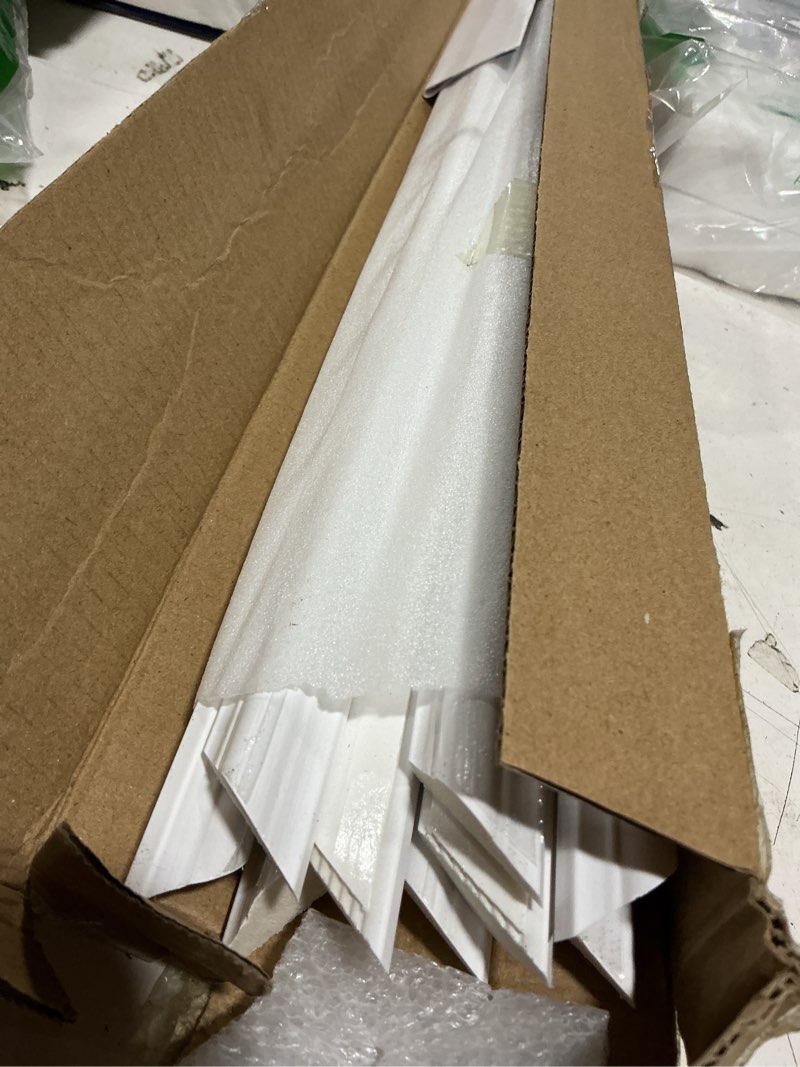Condition photo showing Good Condition for coukiu pre-cut 3 set peel and stick wall molding trim kit, 12" x24" premade wainscoting panels, self adhesive moulding panel for interior walls picture frame 12"x24" 3-frame,white