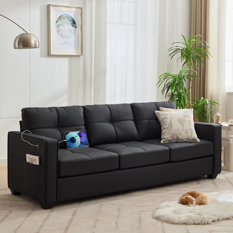 88" W Modern 3 Seater Sofa