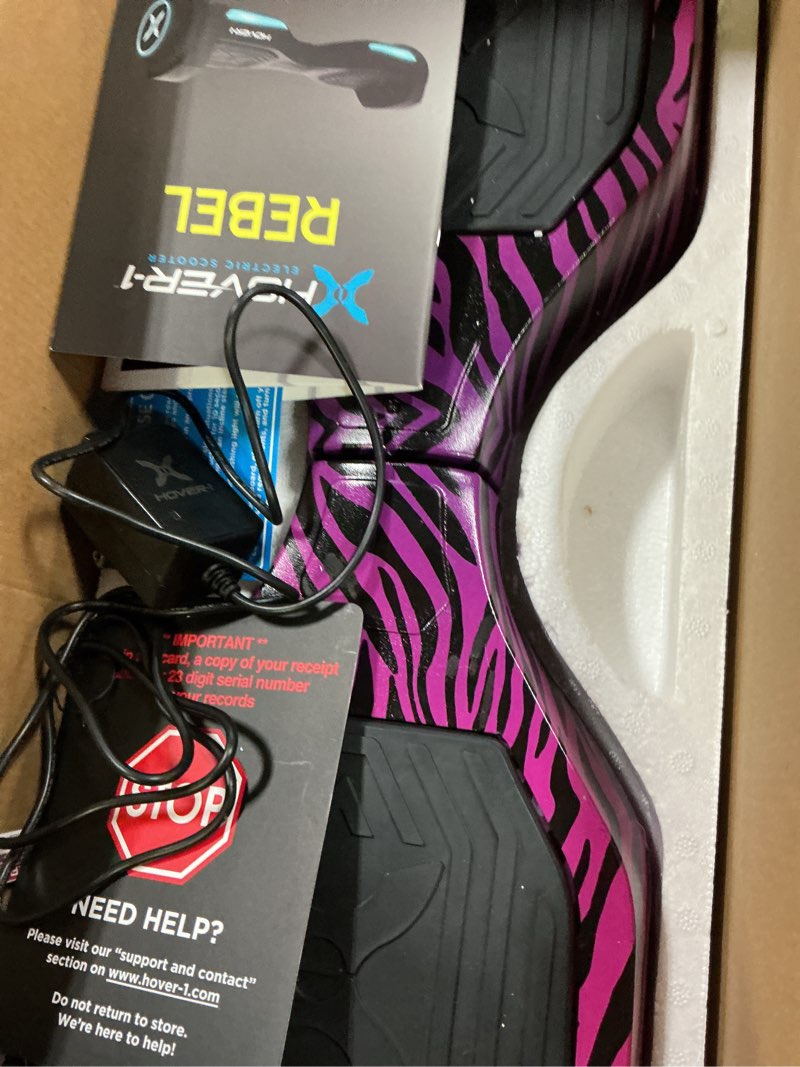 Condition photo showing New/Like New for Hover-1 Rebel Electric Self-Balancing Hoverboard for Kids with 6.5” Tires, Dual 110W Motors, 6 mph Max Speed, and 3 Miles Max Range