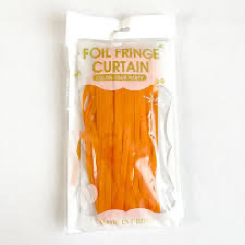 Foil Fringe Curtain Color Your Party Orange