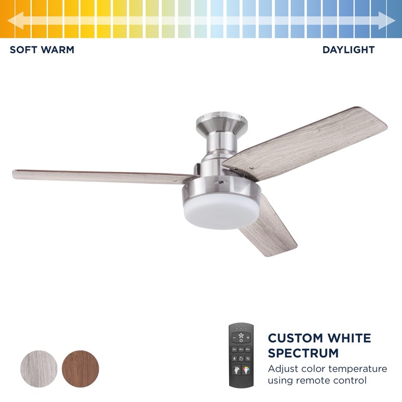 harbor breeze mac iii easy2hang 52-in brushed nickel