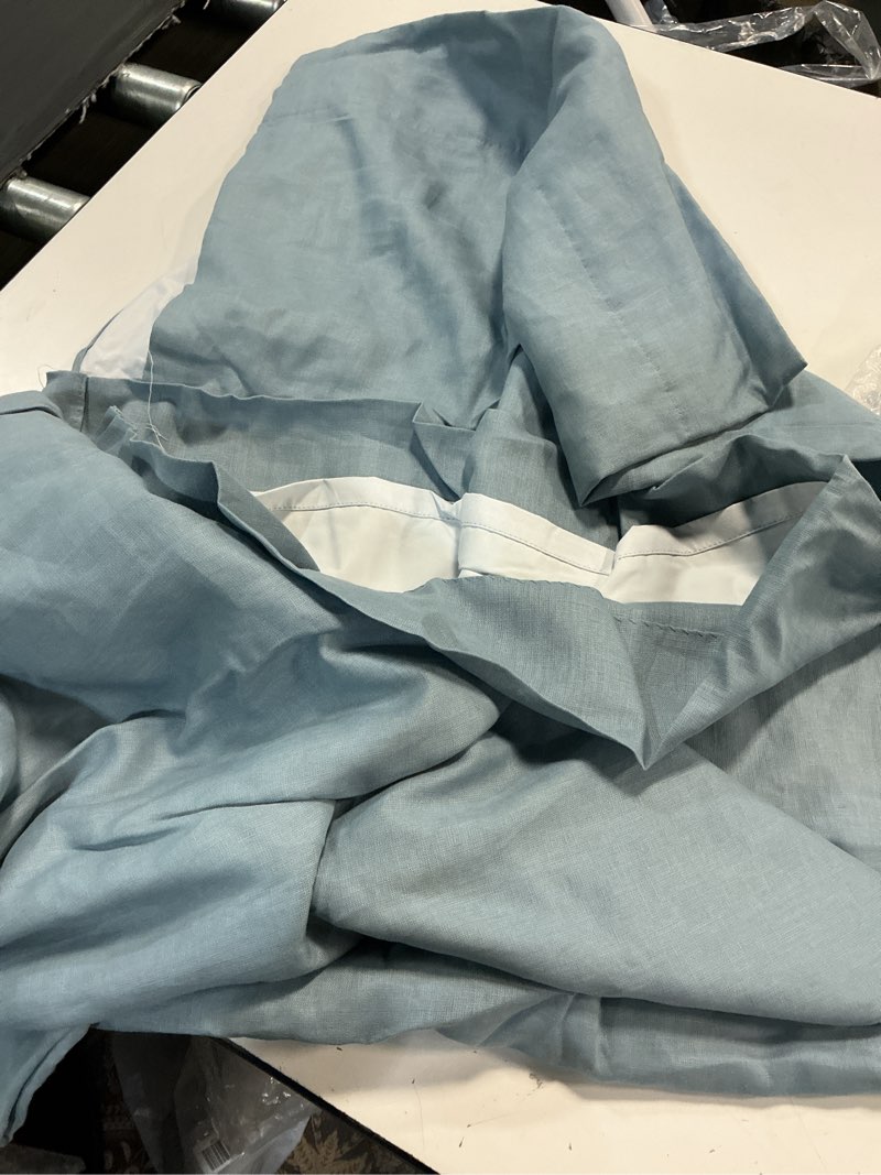 Condition photo showing As Is for quince european linen true blackout curtian 48”x96” mist