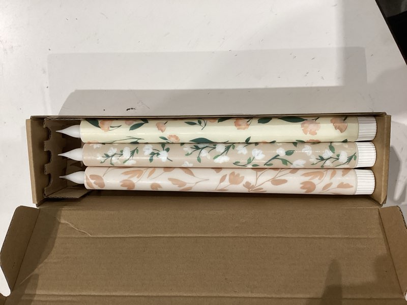 Condition photo showing Good Condition for honoson 6 pcs easter flameless taper candles 10.6 inch spring flower candles battery operated led candlesticks for easter dinner table home party decor easter egg