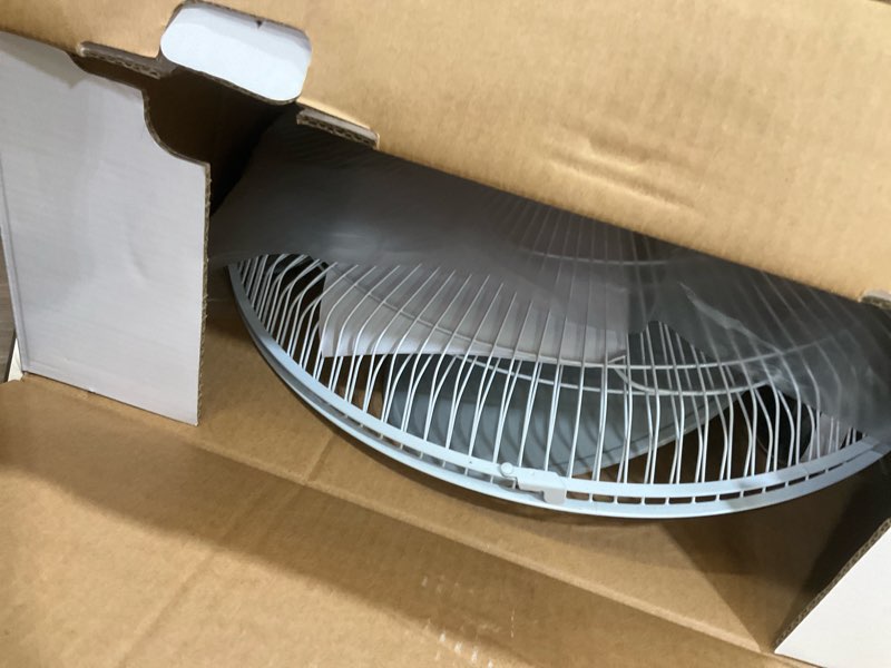 Condition photo showing Good Condition for comfort zone 16-inch fan with remote control – quiet 3-speed oscillating indoor fan with 90° wide-angle airflow, timer & sleep modes – space-saving wall fan for bedroom, home gym & office, white 16" with remote