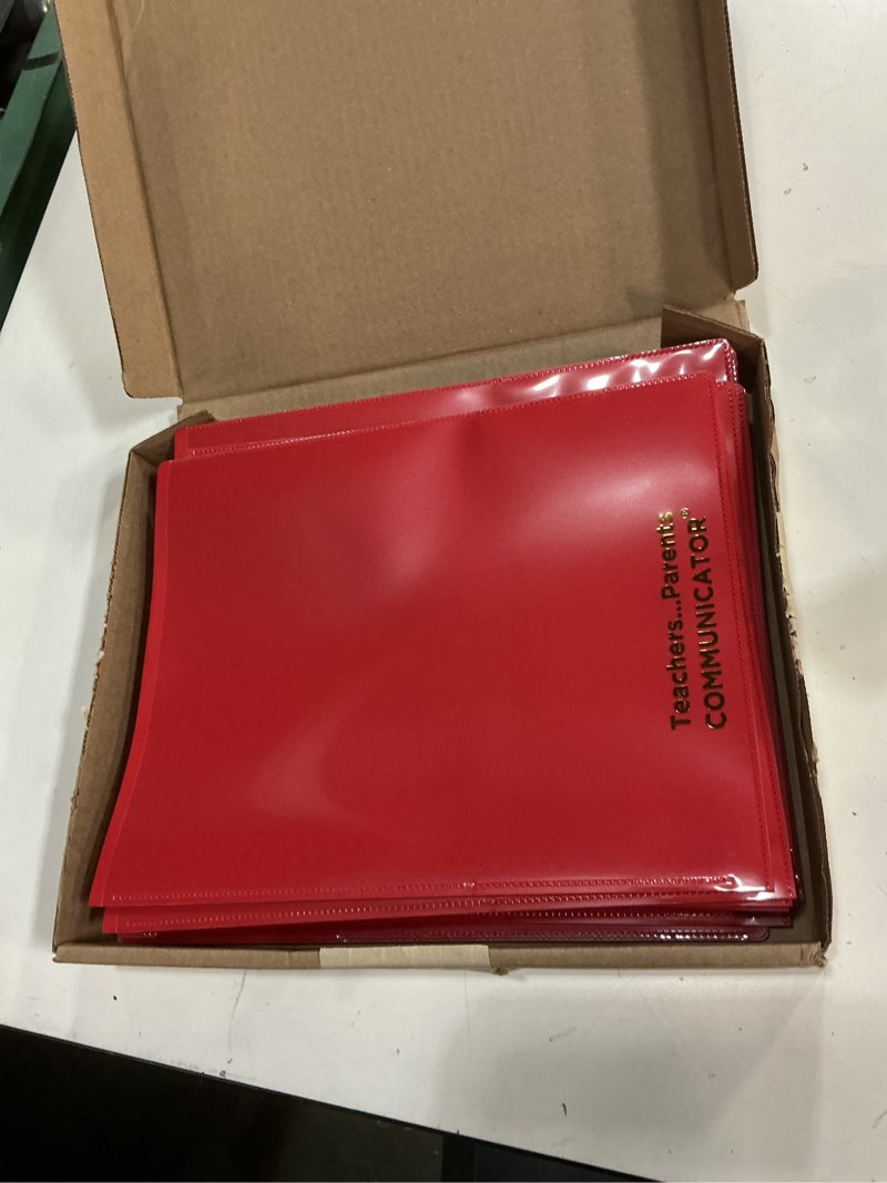 Condition photo showing Good Condition for nicky's folder® english communicator, parent-teacher folder, patented tear-resistant, flexible plastic, 2 inside pockets, 2 exterior sleeves, letter size paper, single color (24 pack) (red)