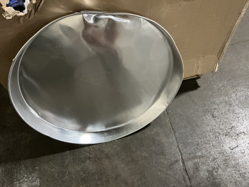 Condition photo showing Good Condition for eastman aluminum water heater drain pan with pvc fittings, 24 inch id x 26 inch od compression, 60079