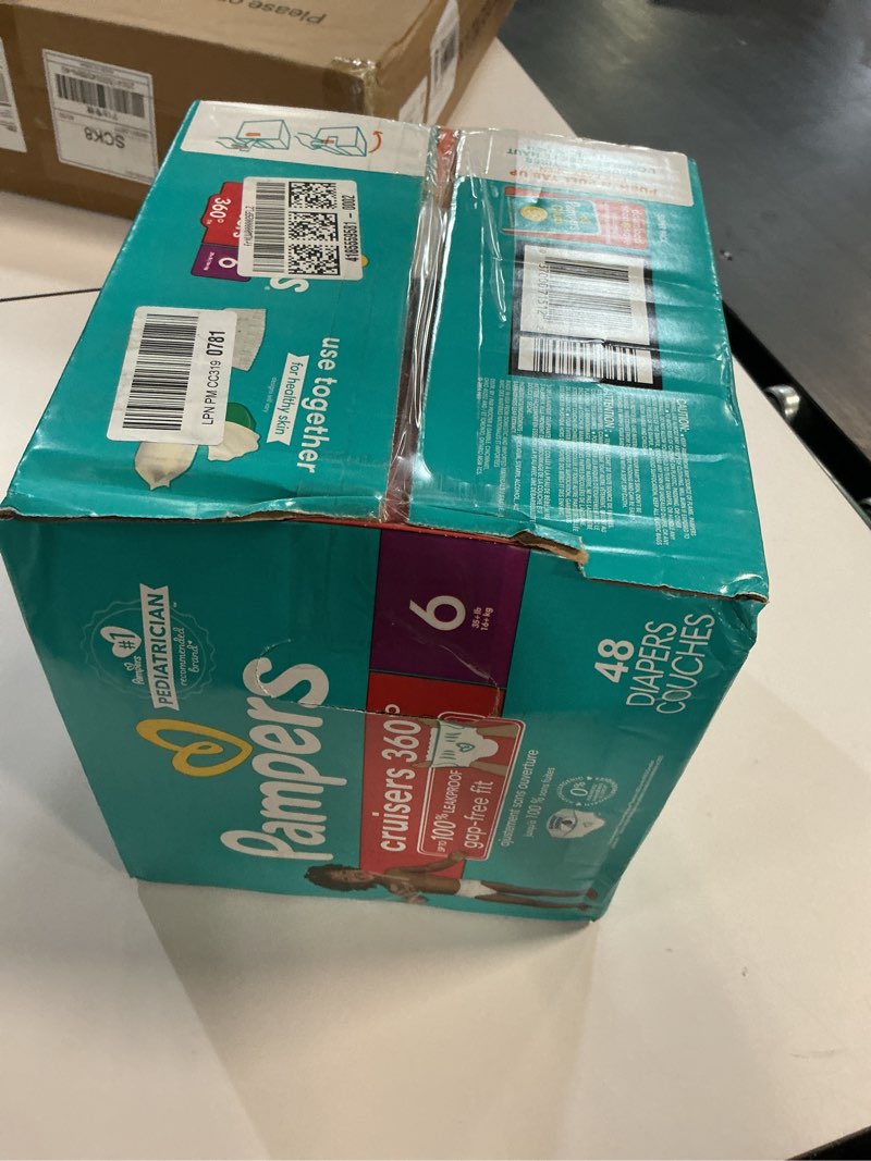 Condition photo showing New/Like New for Pampers Diapers - Cruisers 360 - Size 6, 48 Count, Babyproof up to 100% Leakproof Pull-On Diaper Size 6 48