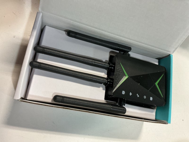 Condition photo showing Good Condition for 2026 WiFi Extender Internet Booster, 10000 Sq.ft Long Range Repeater Wireless Routers Amplifier, Mesh Wi-Fi 80% Faster | Broader Than Ever, Support More Network Devices at Home, 1-Tap Setup black