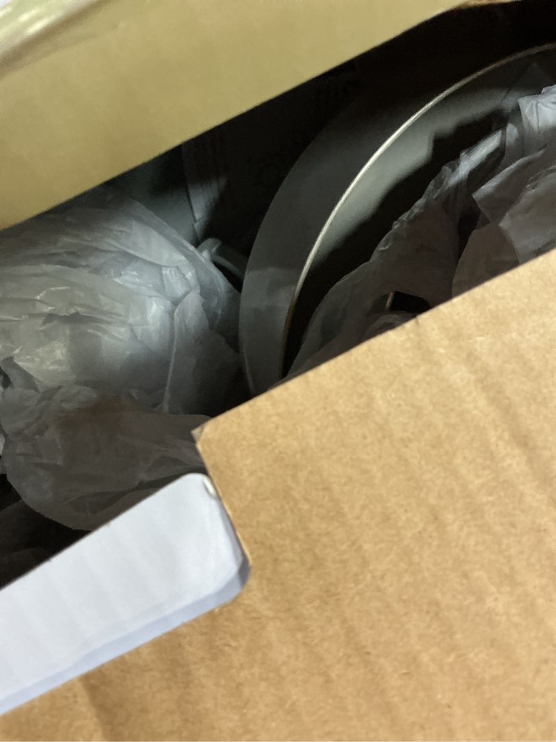 Condition photo showing As Is for t-fal refresh ceramic, ceramic non stick cookware set 20 piece, oven broiler safe 350f, kitchen set w/egg pan, fry pans, saucepans, griddle, sautepan, dutch oven & utensils, pots, pans, moon gray