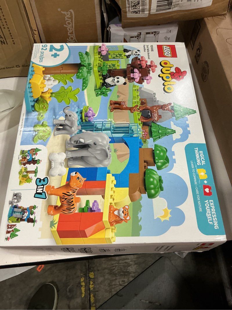 Condition photo showing New/Like New for LEGO DUPLO Town 3 in 1 Wild Animal Families Building Toy Playset - Preschool Learning and Educational Toy for Toddlers, Boys and Girls, Ages 2+ - with 10 Animal Figures - Baby Gift Idea - 10446