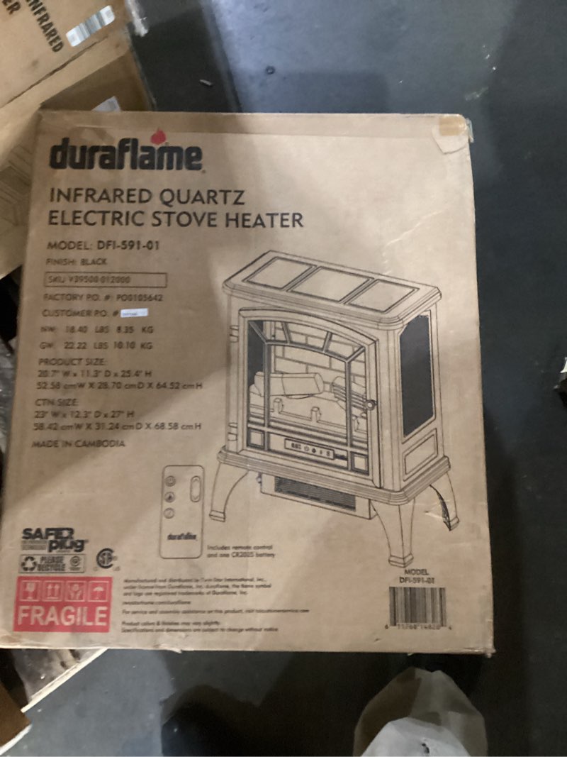 Condition photo showing New/Like New for duraflame Infrared Quartz Electiric Stove Heater - DFI-591-01 - Black
